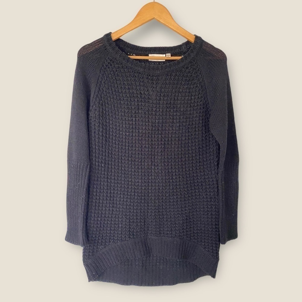 La Classe Couture Black Knit Sweater Tunic